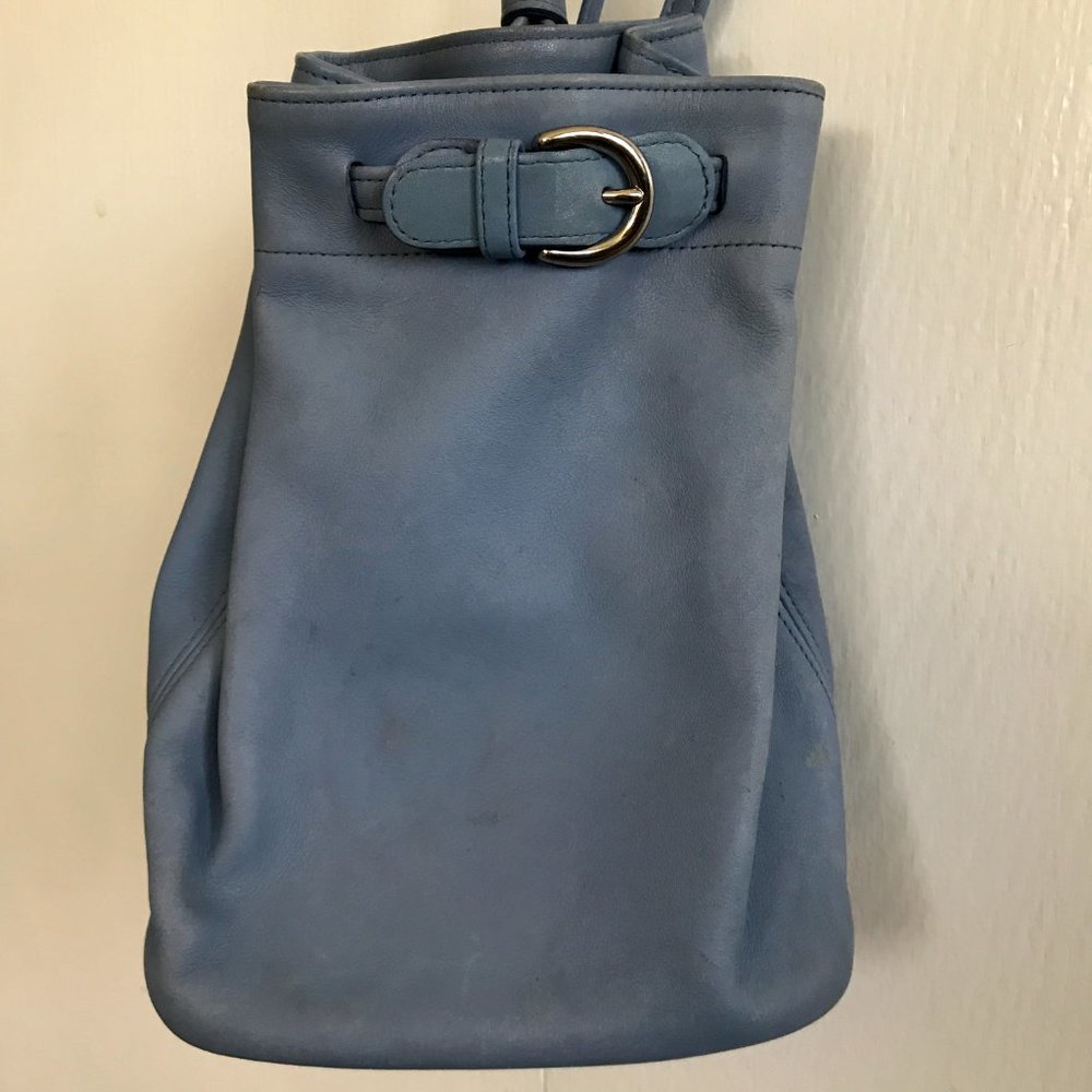 Vintage COACH Light Blue Mini Sling Backpack Bag